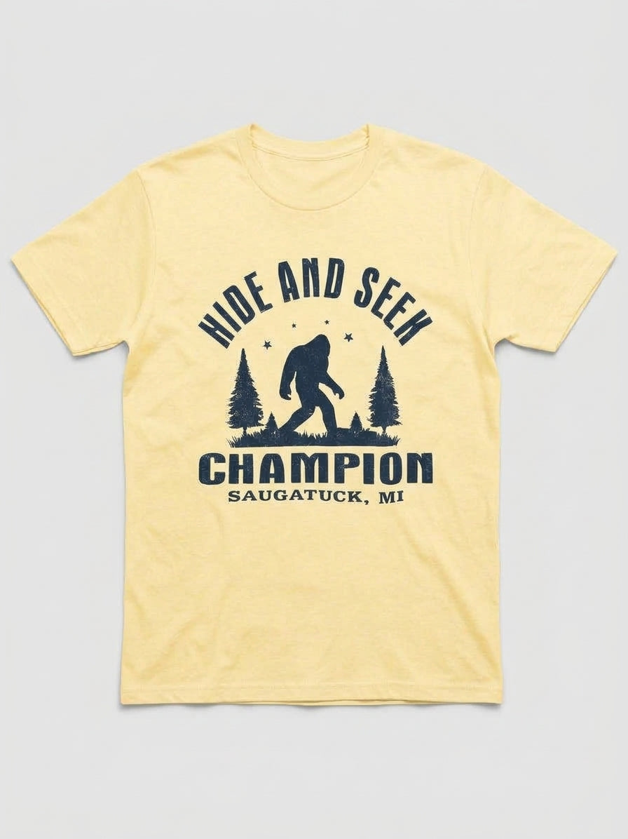 Graphic Tee- Bigfoot "Hide and Seek Champion"