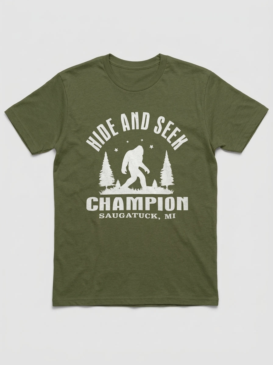 Graphic Tee- Bigfoot "Hide and Seek Champion"