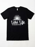 Graphic Tee- "Lake Life, Cuz Beaches Be Salty"
